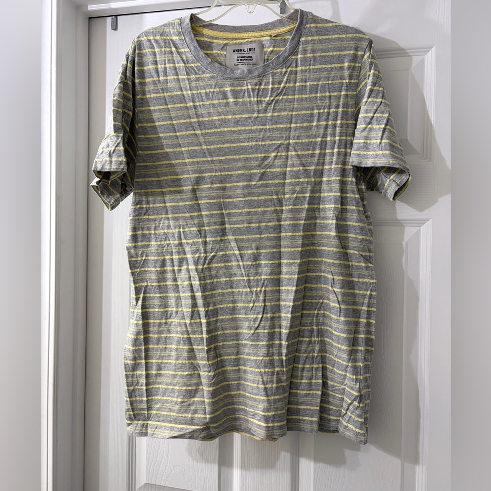 Anerkjendt Men’s Gray Yellow Striped Soft Shirt